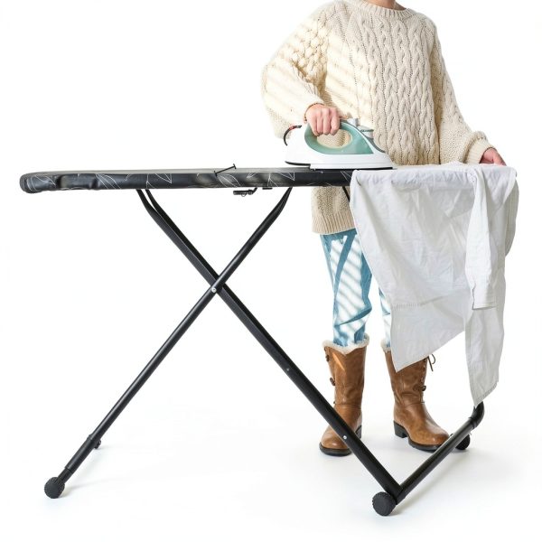 Ironing Board Metal Foldable ANGORA BRANDS Black Leaf Design-3