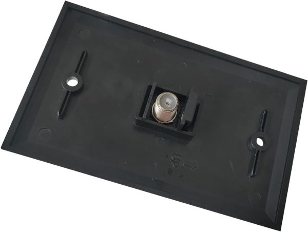 Coax Cable TV Wall Plate BOPLAT Black 1Pack-1