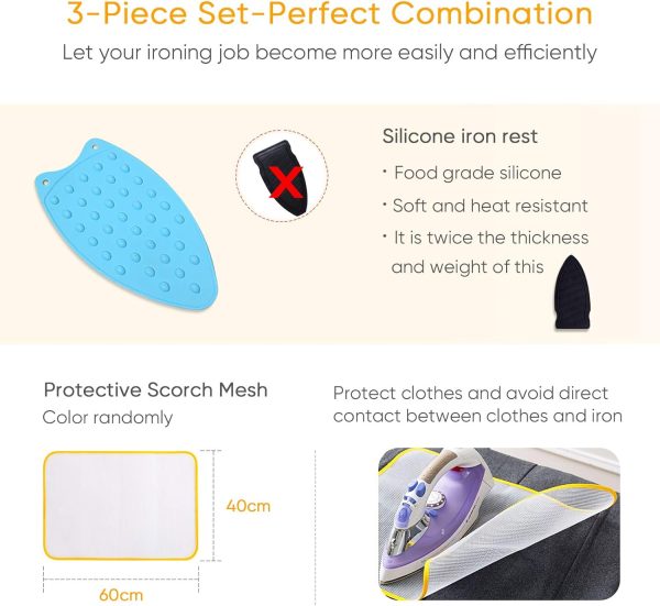 YQMAJIM Ironing Mat Silver Cloth Double Sided Tabletop-1