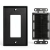 FGB Black ABS Cable Wall Plate for Home Theater-1