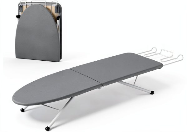 ZOES HOMEWARE Portable Ironing Board Wood Foldable Tabletop-0