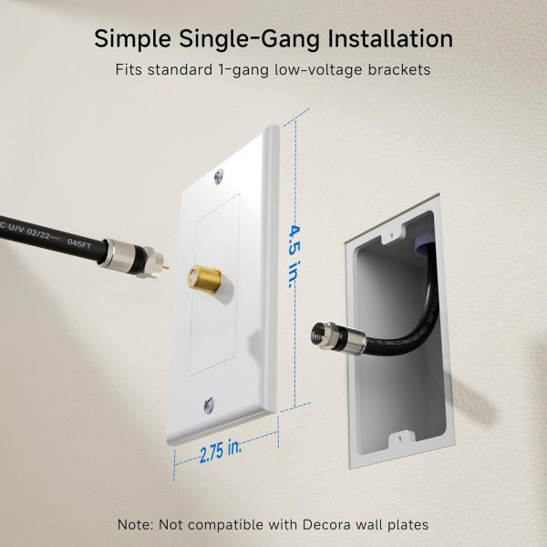 Cable Matters 1-Port Coax Wall Plate Solution-4