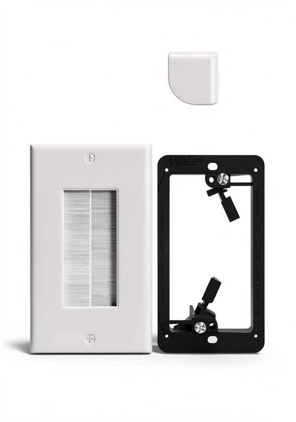VCE In Wall Cable Management Plates White+Black-1