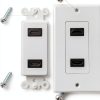 Bealuffe Inc HDMI Wall Plate 2-Port Panel for Home Theater-3