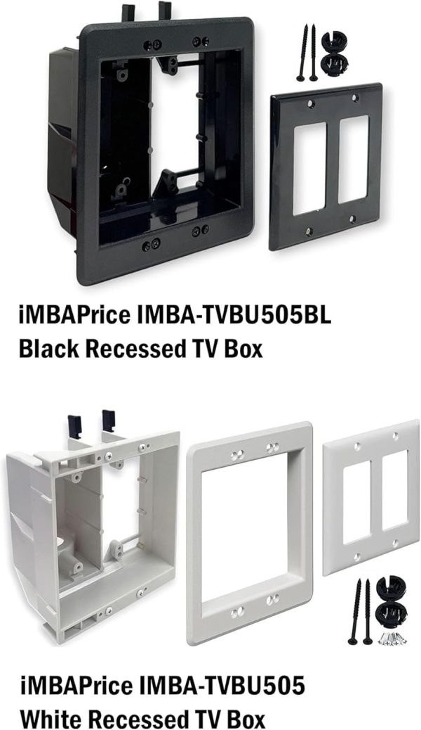 Electrical Outlet Box iMBAPrice 2 Gang Recessed-3