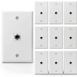 VCE Keystone Wall Plates White 10 Pack-0