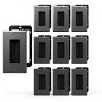 FGB Black ABS Cable Wall Plate for Home Theater-0