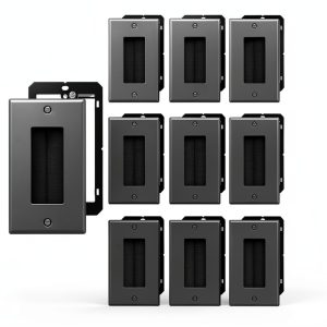 FGB Black ABS Cable Wall Plate for Home Theater-0