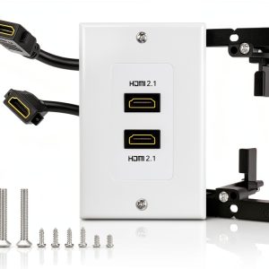 ELECTOP 2 Port HDMI Wall Plate-0