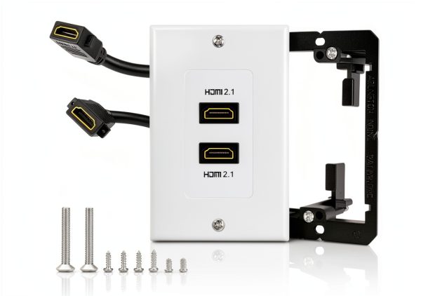 ELECTOP 2 Port HDMI Wall Plate-0