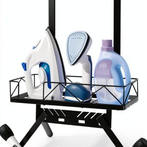 Siyzda Ironing Board Hanger Metal Matte Black Space Saving-0