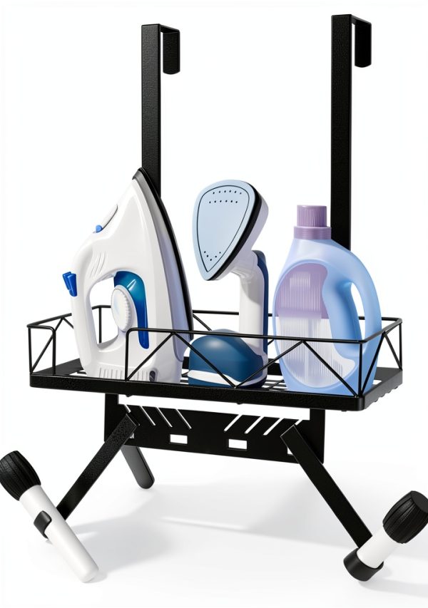 Siyzda Ironing Board Hanger Metal Matte Black Space Saving-0