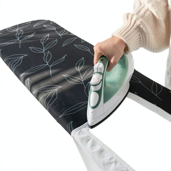 Ironing Board Metal Foldable ANGORA BRANDS Black Leaf Design-2