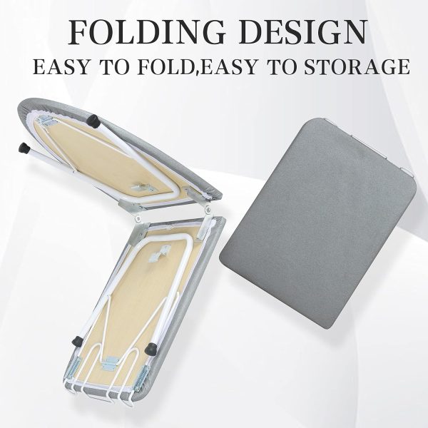 ZOES HOMEWARE Portable Ironing Board Wood Foldable Tabletop-2