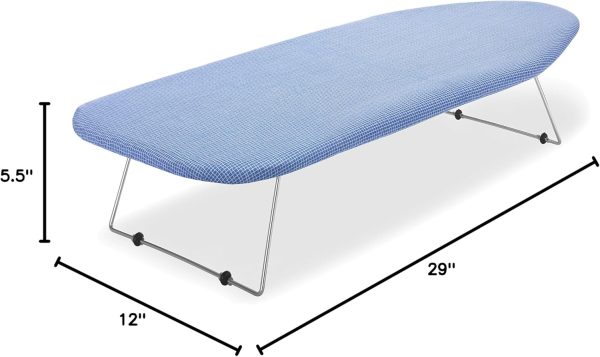Whitmor Tabletop Ironing Board Steel Mesh Blue Compact-5