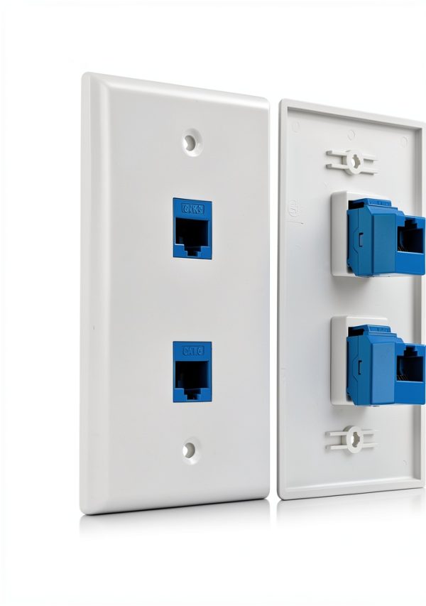 Cable Matters Ethernet Wall Plate Blue-0