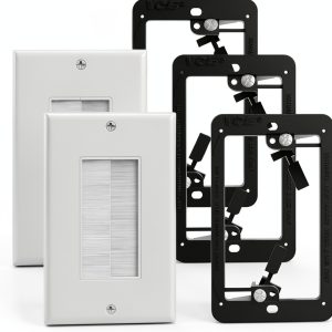 VCE In Wall Cable Management Plates White+Black-0