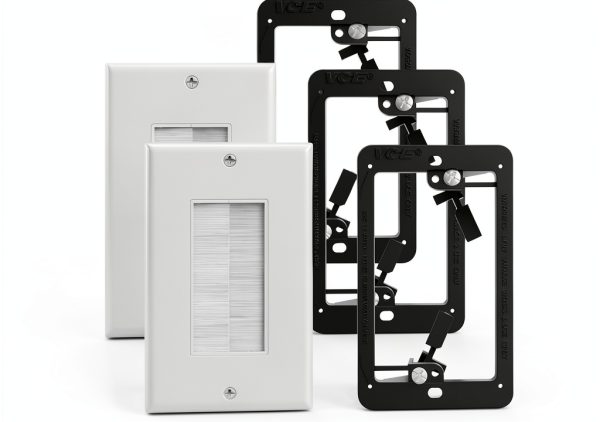 VCE In Wall Cable Management Plates White+Black-0