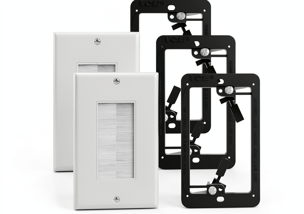 In-wall cable management plates