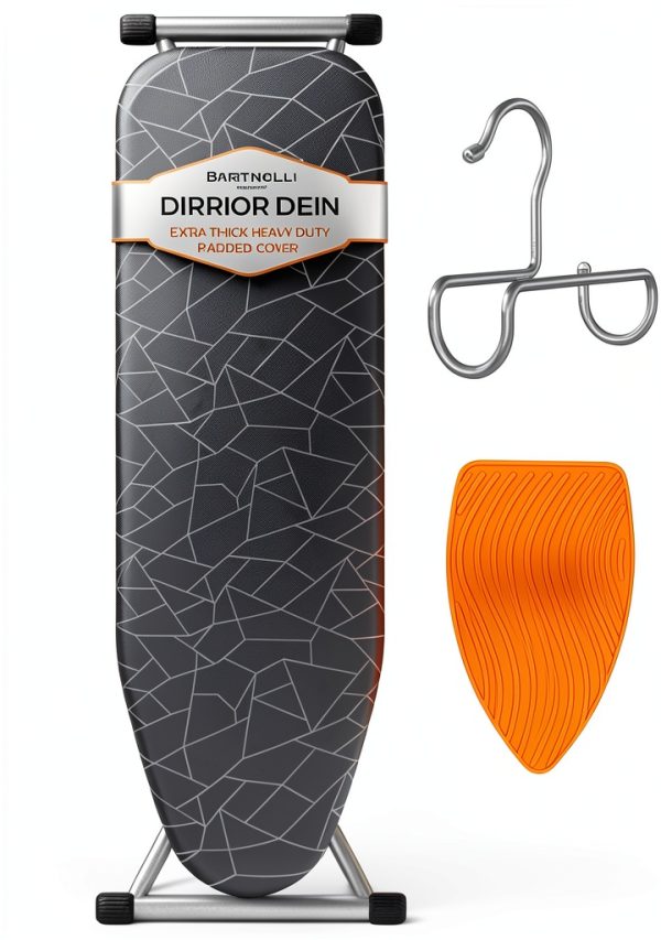 Bartnelli Ironing Board Foldable Adjustable Height Gray-0