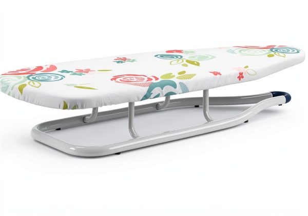 Amazon Basics Ironing Board Steel Floral Tabletop White-0