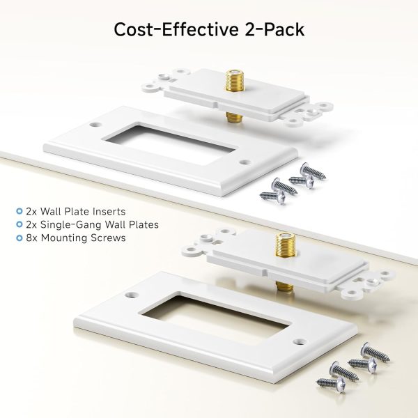 Cable Matters 1-Port Coax Wall Plate Solution-5