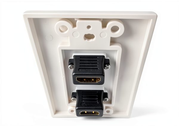 Bealuffe Inc HDMI Wall Plate 2-Port Panel for Home Theater-4