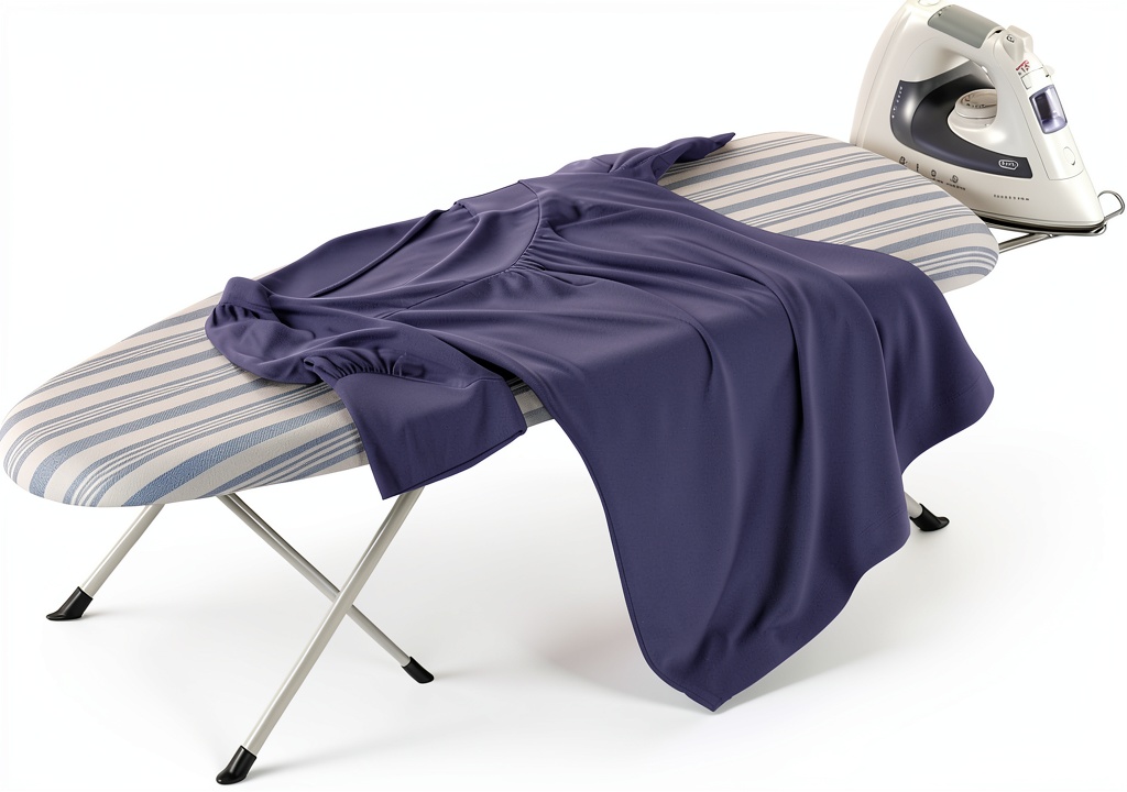 Honey-Can-Do tabletop ironing board folded for storage in a closet