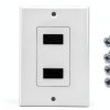Bealuffe Inc HDMI Wall Plate 2-Port Panel for Home Theater-2