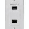 Bealuffe Inc HDMI Wall Plate 2-Port Panel for Home Theater-0