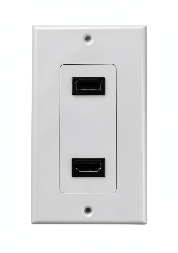 Bealuffe Inc HDMI Wall Plate 2-Port Panel for Home Theater-0