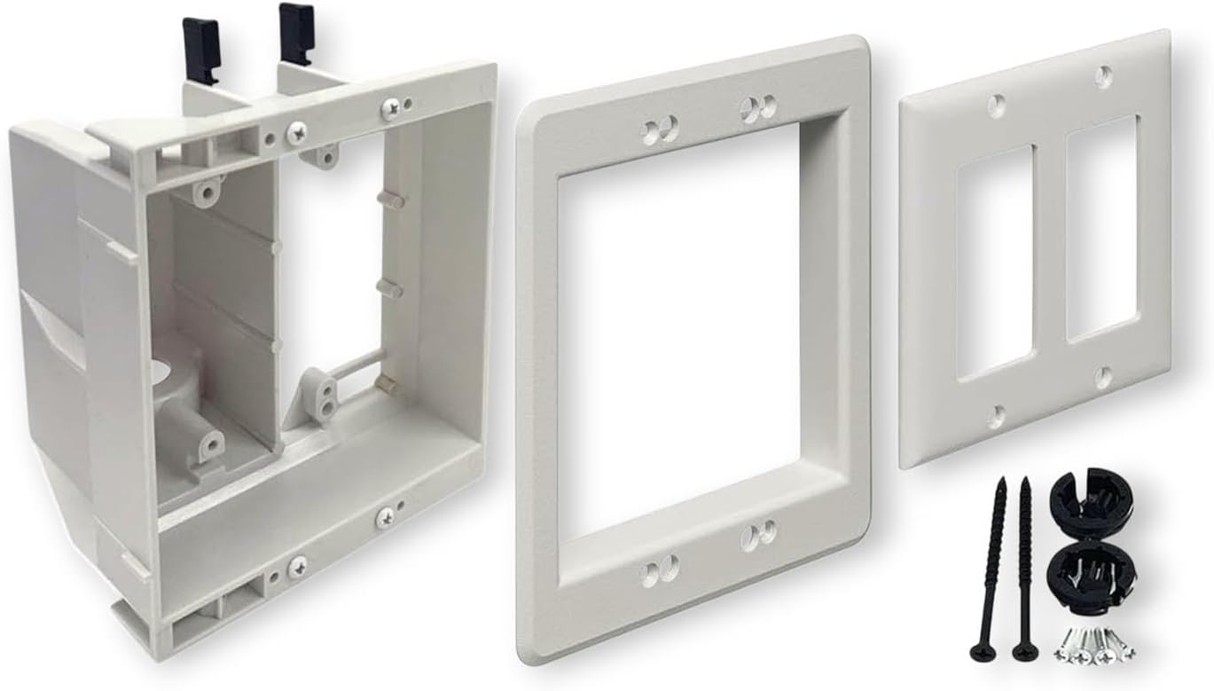 'iMBAPrice 2 Gang Recessed Electrical Outlet Box'