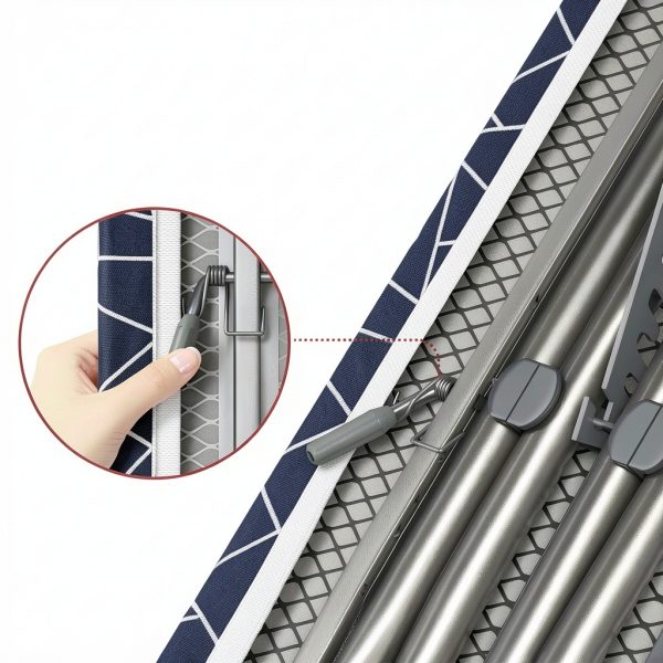 Bartnelli Ironing Board Foldable Adjustable Height Gray-5