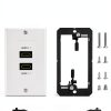 ELECTOP 2 Port HDMI Wall Plate-3