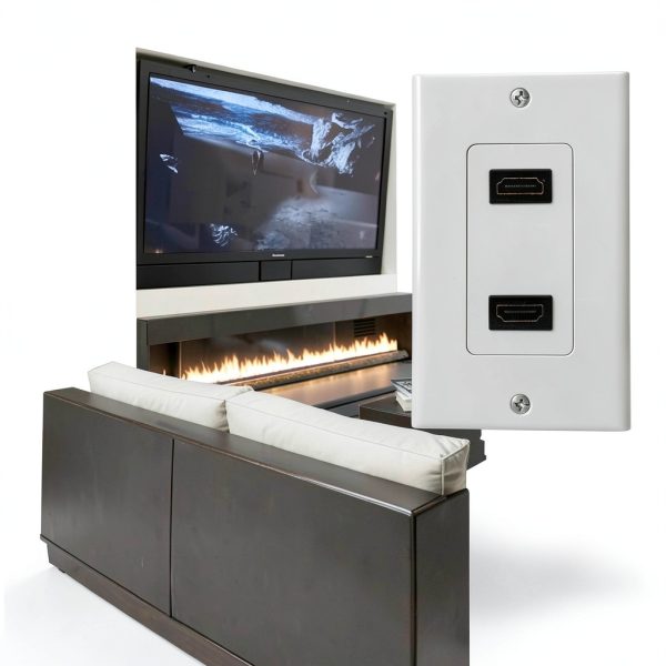 Bealuffe Inc HDMI Wall Plate 2-Port Panel for Home Theater-5