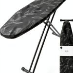 Ironing Board Metal Foldable ANGORA BRANDS Black Leaf Design-0
