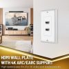 TNP Products HDMI Wall Plate 2-Port Ethernet-1