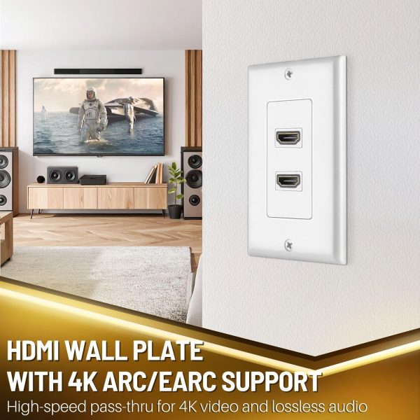 TNP Products HDMI Wall Plate 2-Port Ethernet-1