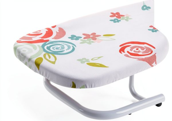 Amazon Basics Ironing Board Steel Floral Tabletop White-3