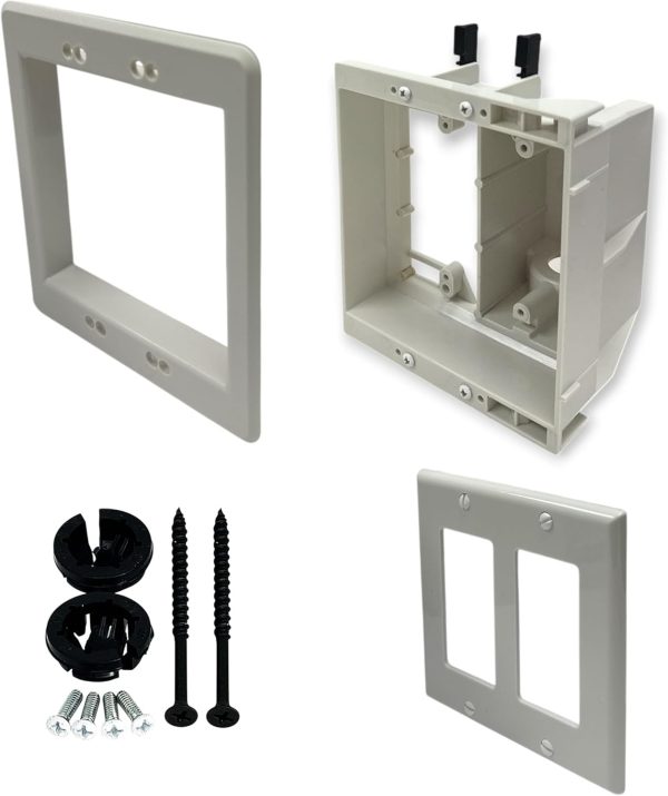 Electrical Outlet Box iMBAPrice 2 Gang Recessed-4