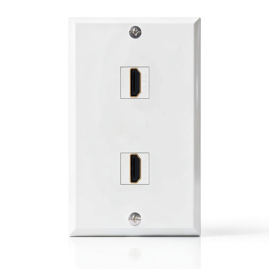 HDMI wall plate with stainless steel material