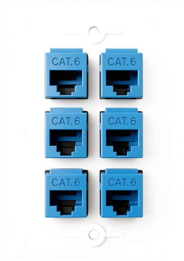 DIYTECH 6 Port Ethernet Wall Plate-4