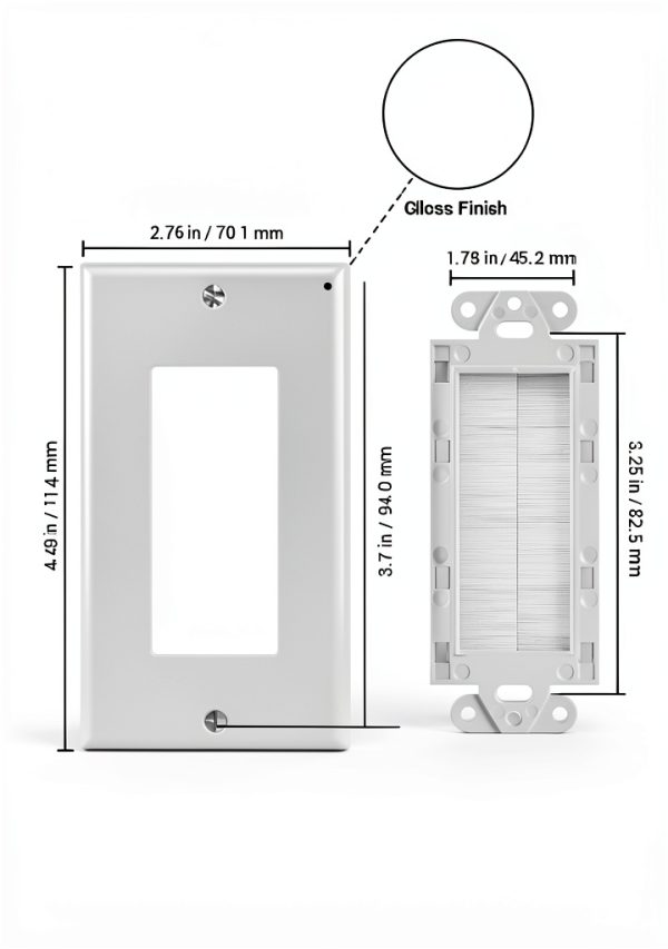 VCE In Wall Cable Management Plates ABS Material-1