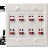 DIYTECH 8 Speaker Wall Plate Metal White-0
