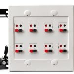 DIYTECH 8 Speaker Wall Plate Metal White-0