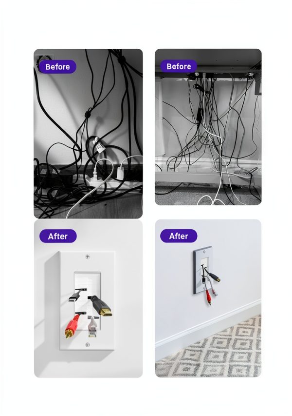 VCE In Wall Cable Management Plates ABS Material-6