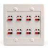 DIYTECH 8 Speaker Wall Plate Metal White-3