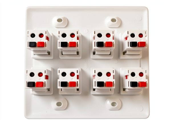 DIYTECH 8 Speaker Wall Plate Metal White-1
