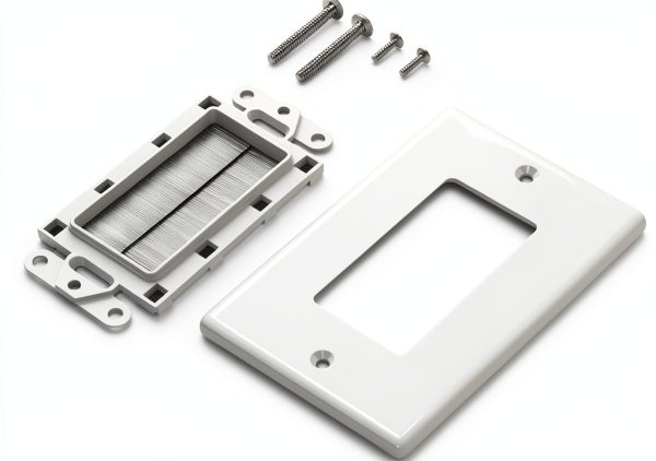 Polycarbonate Brush Wall Plate iwillink White-3