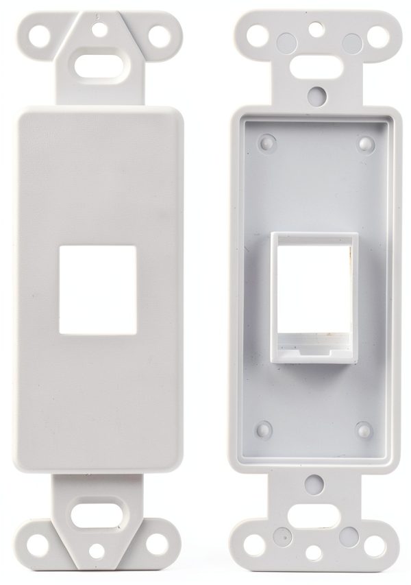 SatMaximum 1-Port Decorative Wall Plate White ABS Sleek Decora Design-3